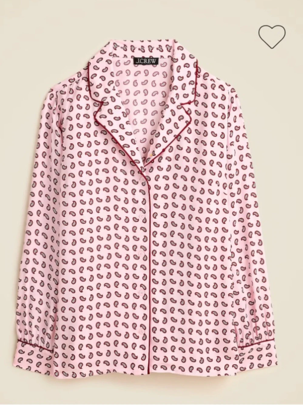 NWOT J Crew Drapey camp-collar shirt in paisley print